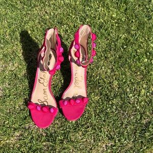 Sam Edelman Pink Pom Pom Heels